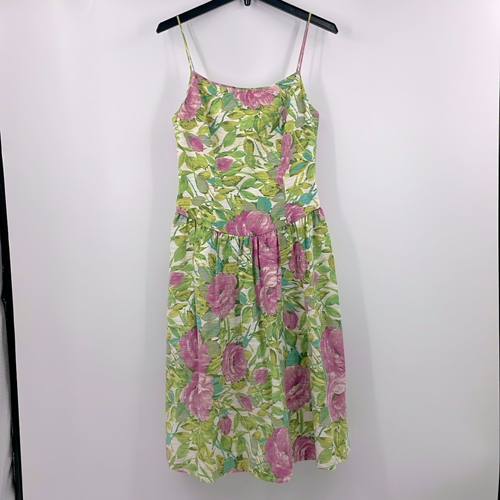 Carmen Marc Valvo CMV Floral Spaghetti Strap Party Dress Size 6